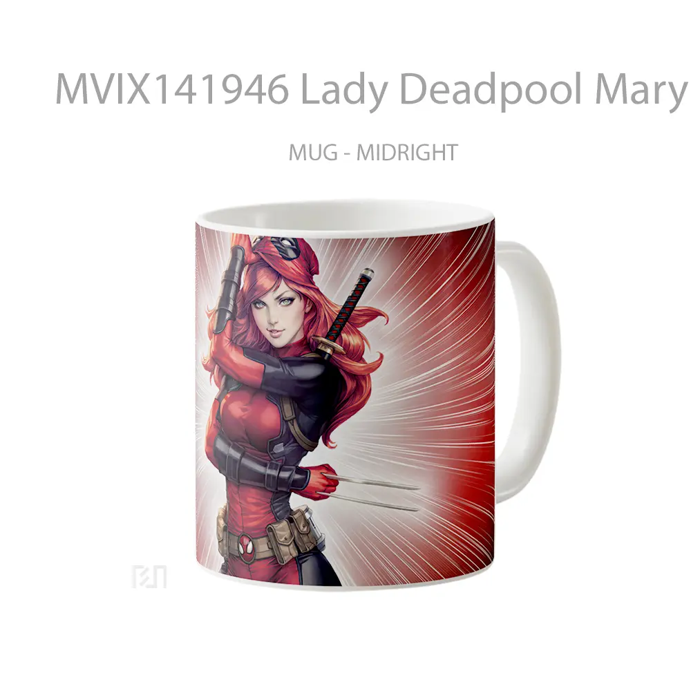 Mug Lady Deadpool Mary Jane Marve Gelas Keramik Unik - All-side / Desain