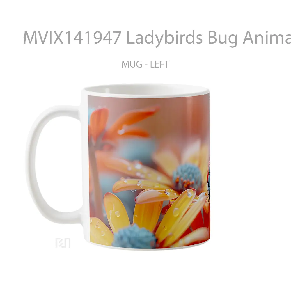Mug Ladybirds Bug Animal Gelas Hewan Lucu - All-side / Desain