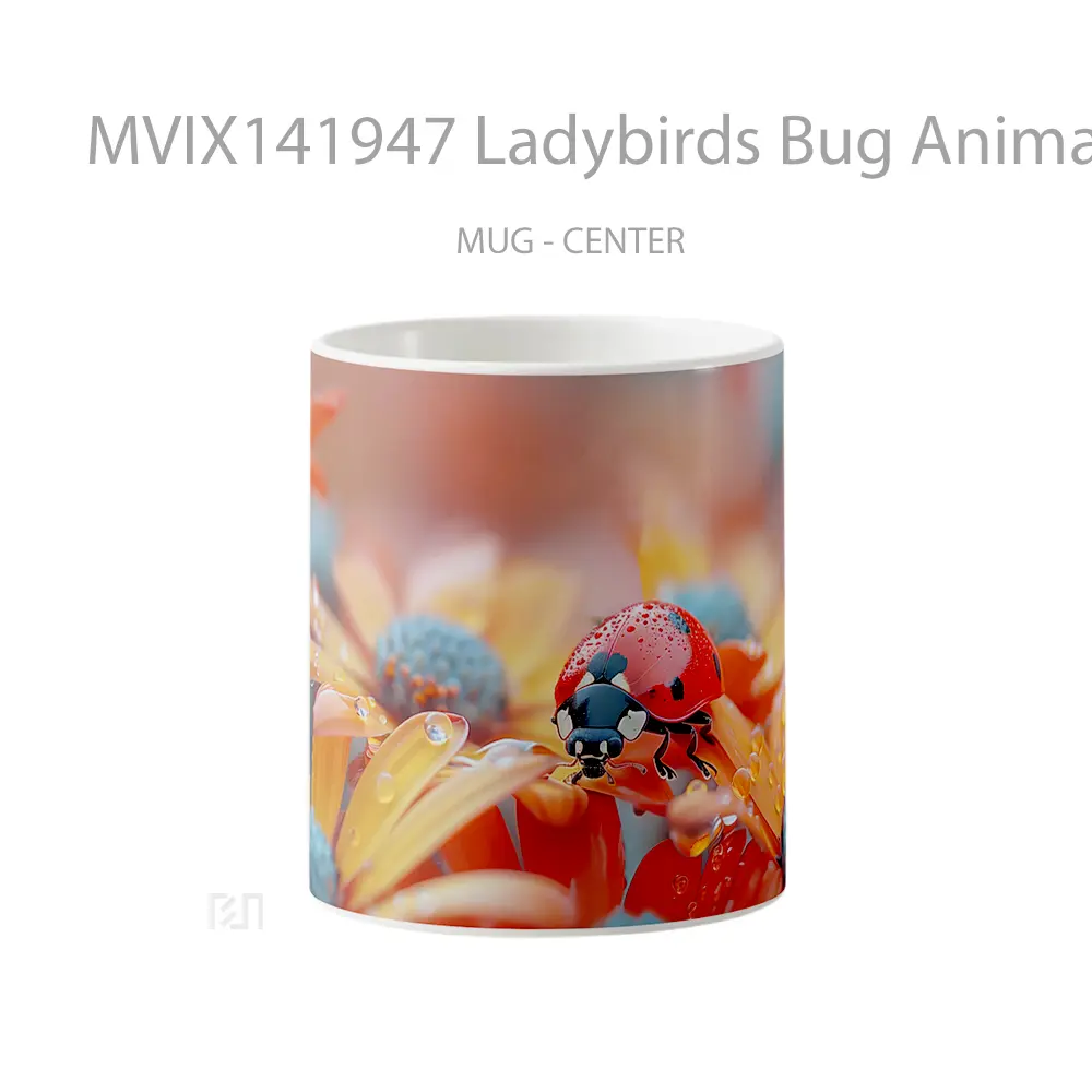 Mug Ladybirds Bug Animal Gelas Hewan Lucu
