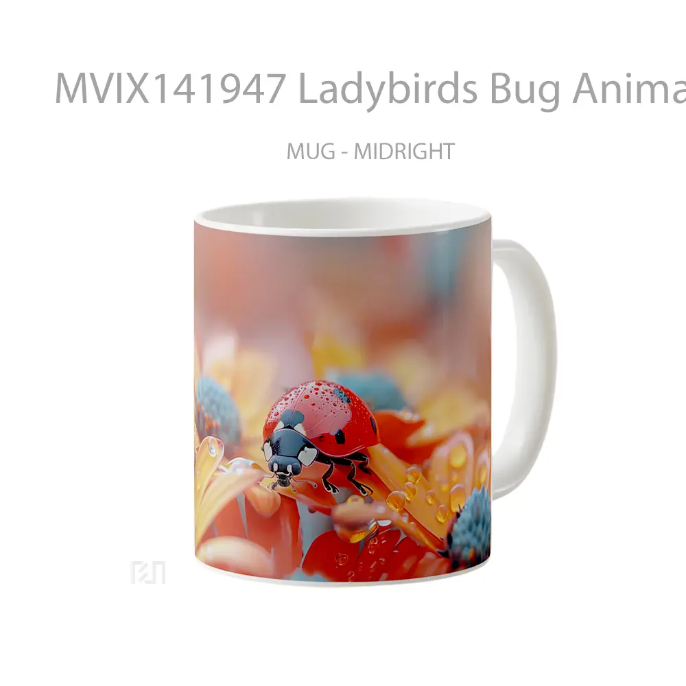 Mug Ladybirds Bug Animal Gelas Hewan Lucu - All-side / Desain