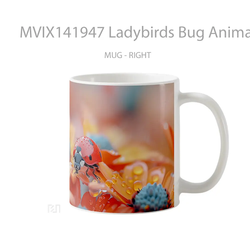 Mug Ladybirds Bug Animal Gelas Hewan Lucu - All-side / Desain