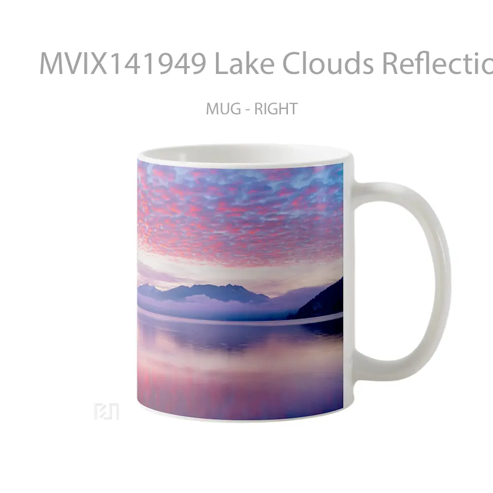 Mug Lake Clouds Reflection Nature Scenery Gelas Pemandangan Alam - All-side / Desain