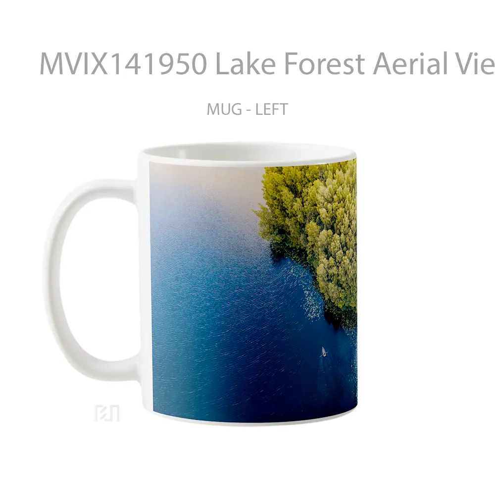 Mug Lake Forest Aerial View Nature Scenery Gelas Pemandangan Alam - All-side / Desain