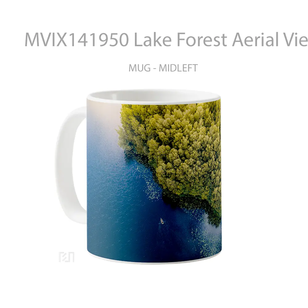 Mug Lake Forest Aerial View Nature Scenery Gelas Pemandangan Alam - All-side / Desain