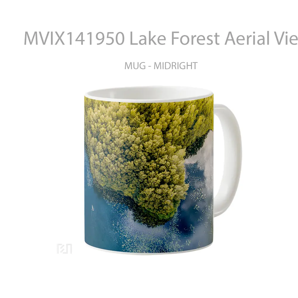 Mug Lake Forest Aerial View Nature Scenery Gelas Pemandangan Alam - All-side / Desain