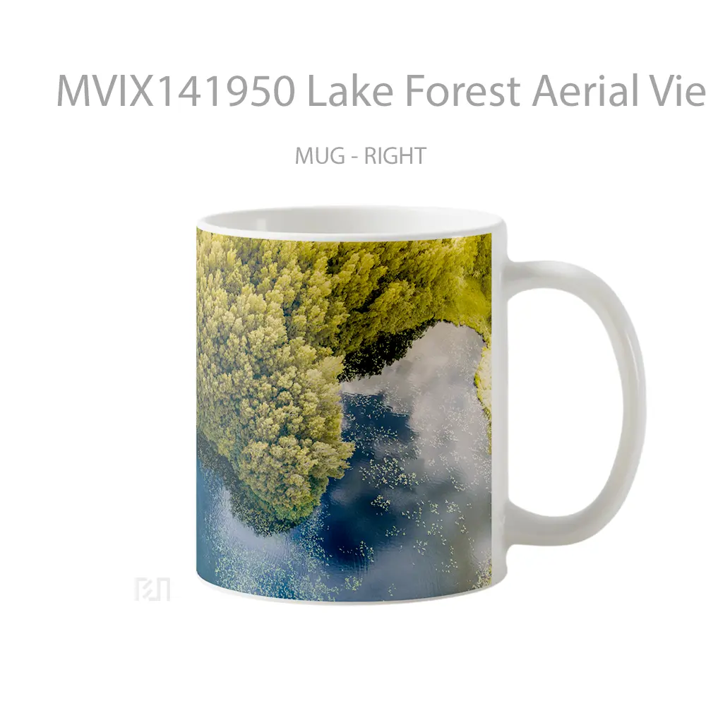 Mug Lake Forest Aerial View Nature Scenery Gelas Pemandangan Alam - All-side / Desain