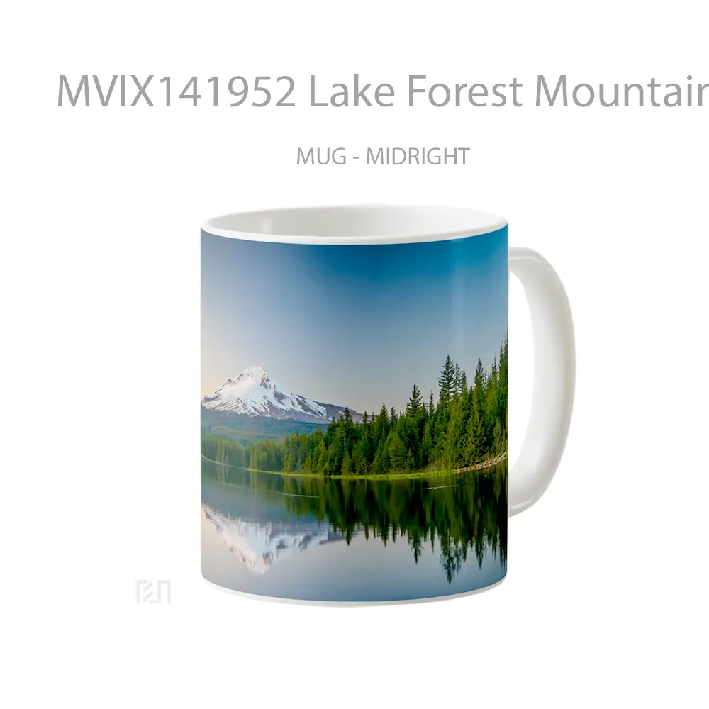 Mug Lake Forest Mountain Scenery Natur Gelas Pemandangan Alam - All-side / Desain
