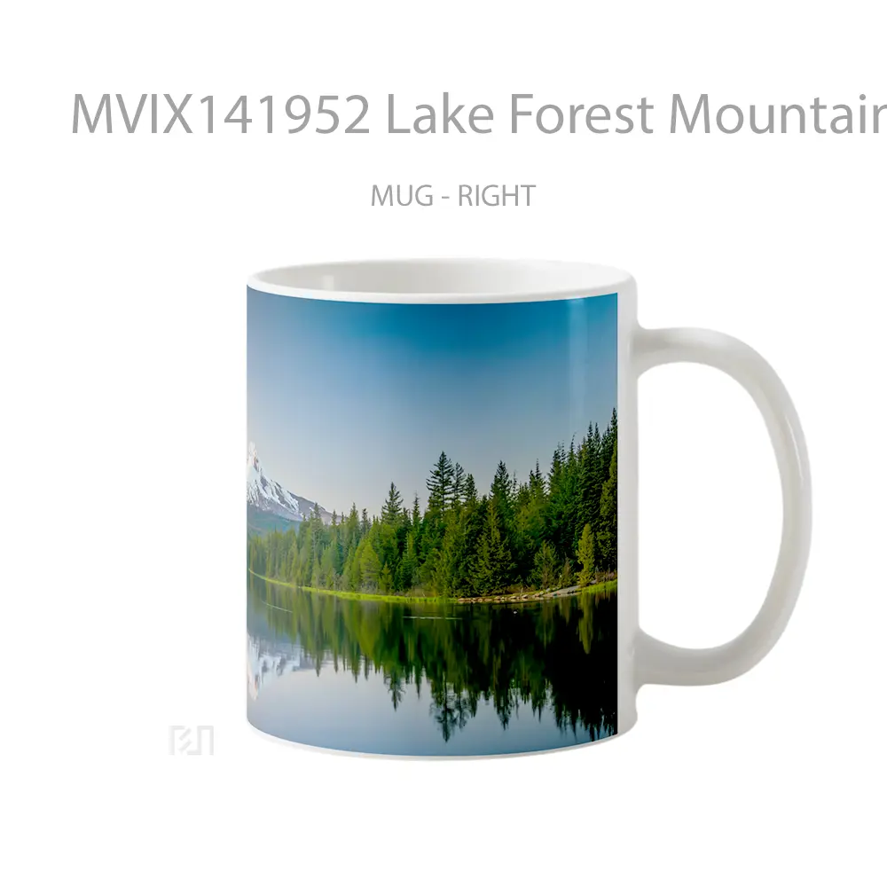 Mug Lake Forest Mountain Scenery Natur Gelas Pemandangan Alam - All-side / Desain
