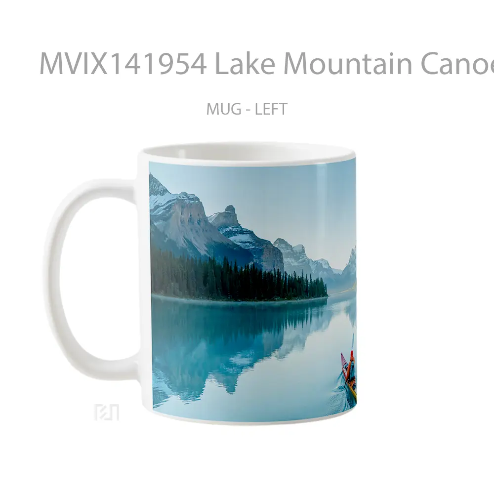 Mug Lake Mountain Canoeing Scenery Gelas Pemandangan Alam - All-side / Desain