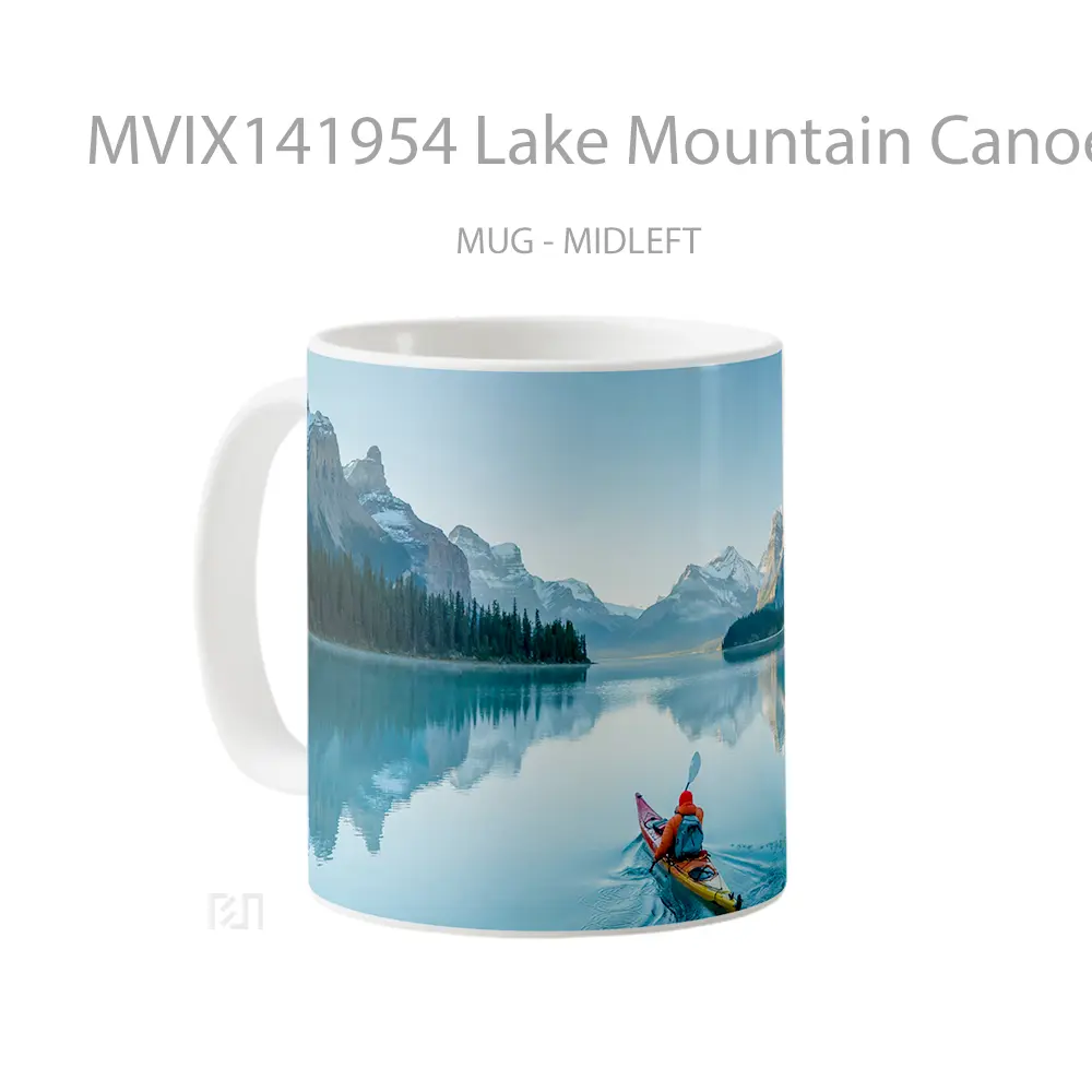 Mug Lake Mountain Canoeing Scenery Gelas Pemandangan Alam - All-side / Desain