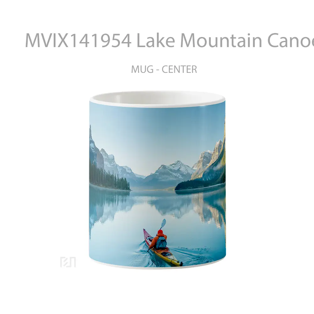 Mug Lake Mountain Canoeing Scenery Gelas Pemandangan Alam