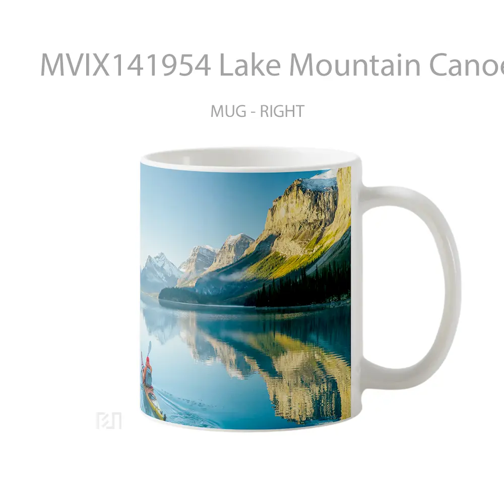Mug Lake Mountain Canoeing Scenery Gelas Pemandangan Alam - All-side / Desain