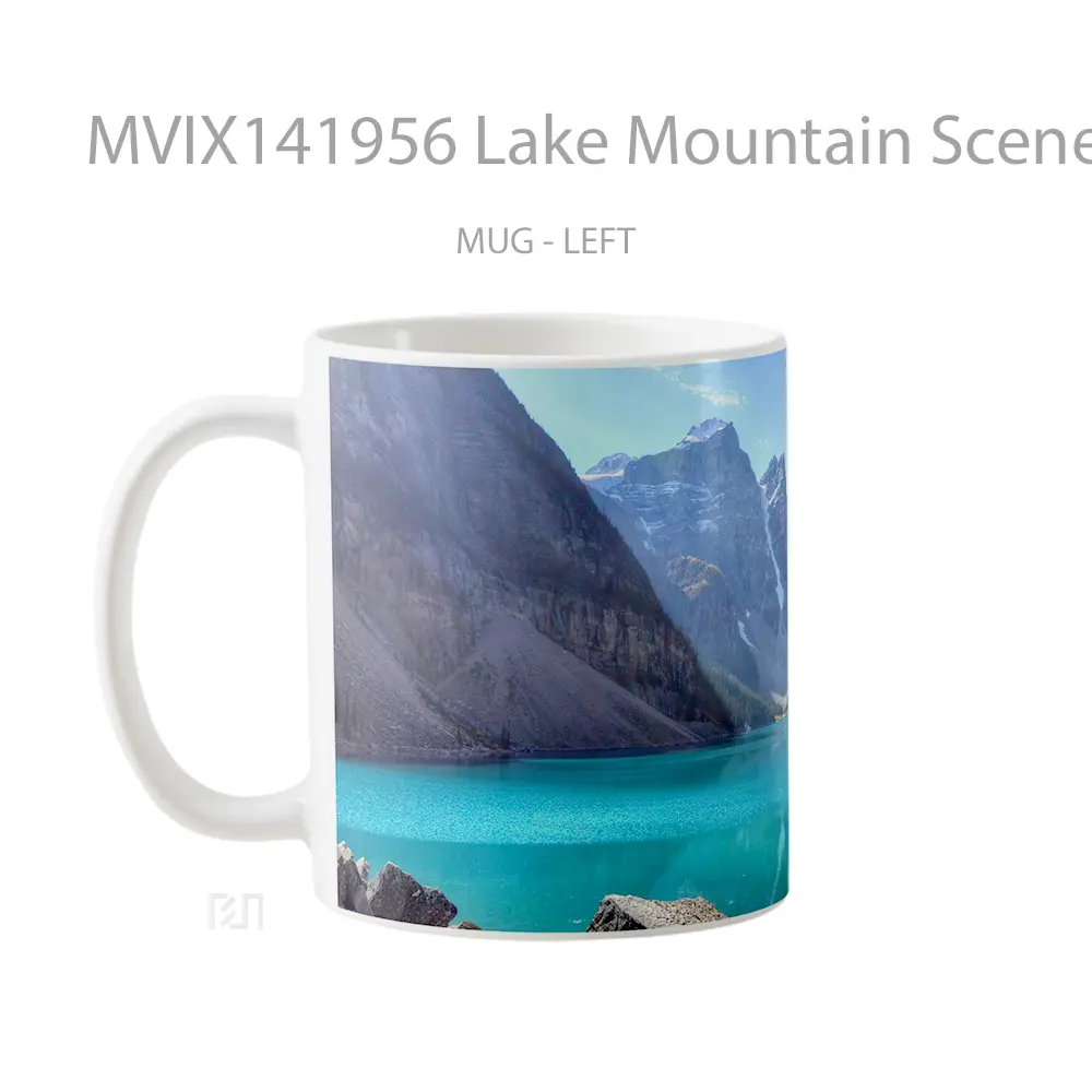 Mug Lake Mountain Scenery Nature Gelas Pemandangan Alam - All-side / Desain