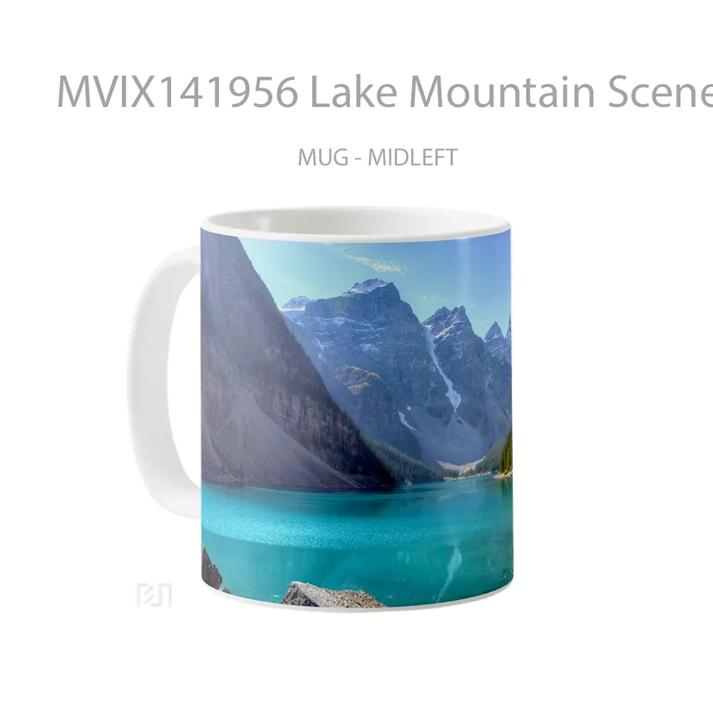 Mug Lake Mountain Scenery Nature Gelas Pemandangan Alam - All-side / Desain