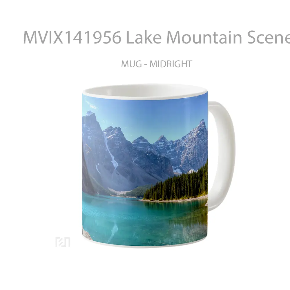 Mug Lake Mountain Scenery Nature Gelas Pemandangan Alam - All-side / Desain