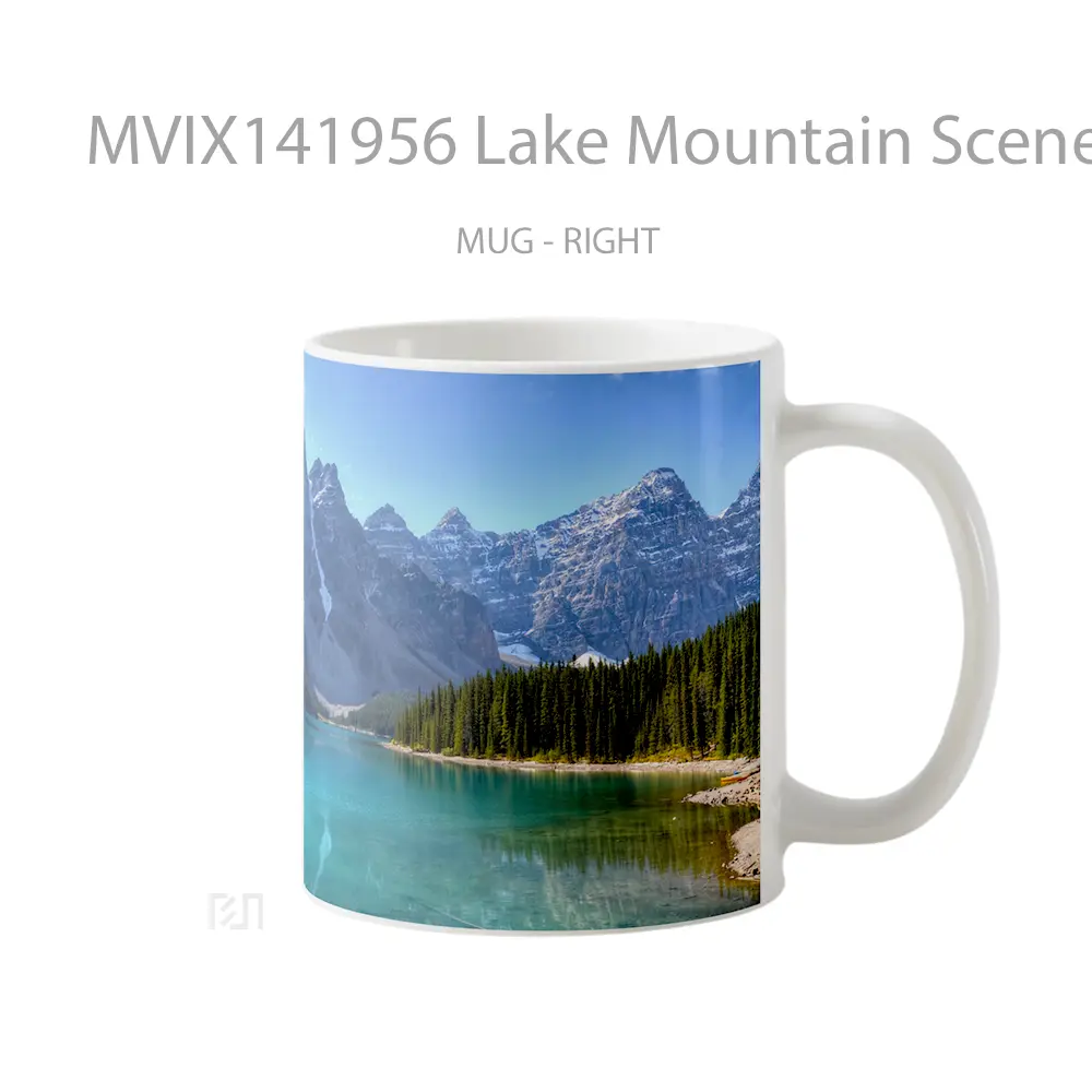 Mug Lake Mountain Scenery Nature Gelas Pemandangan Alam - All-side / Desain