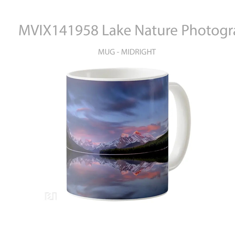 Mug Lake Nature Photography Mountain Scenery Gelas Pemandangan Alam - All-side / Desain
