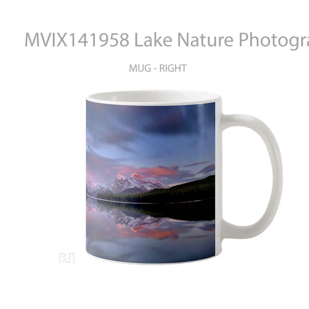 Mug Lake Nature Photography Mountain Scenery Gelas Pemandangan Alam - All-side / Desain