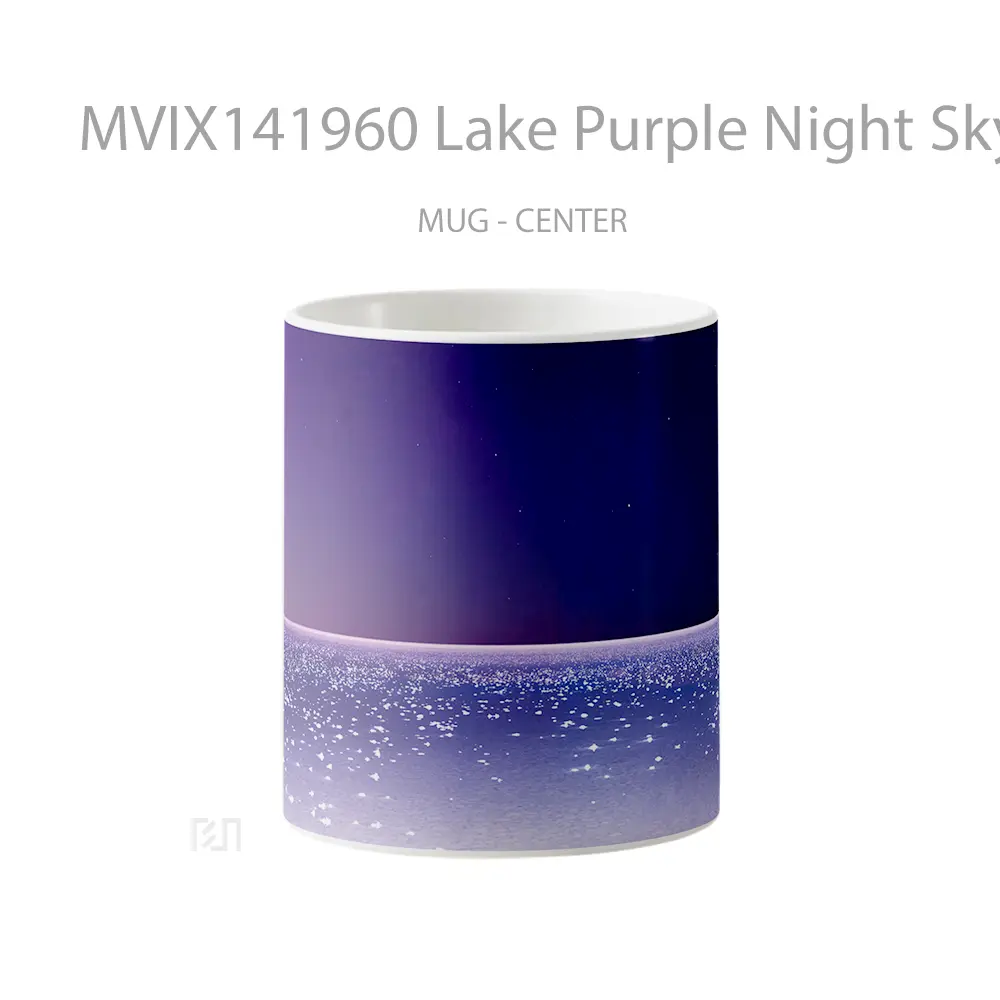 Mug Lake Purple Night Sky Scenery Gelas Pemandangan Alam