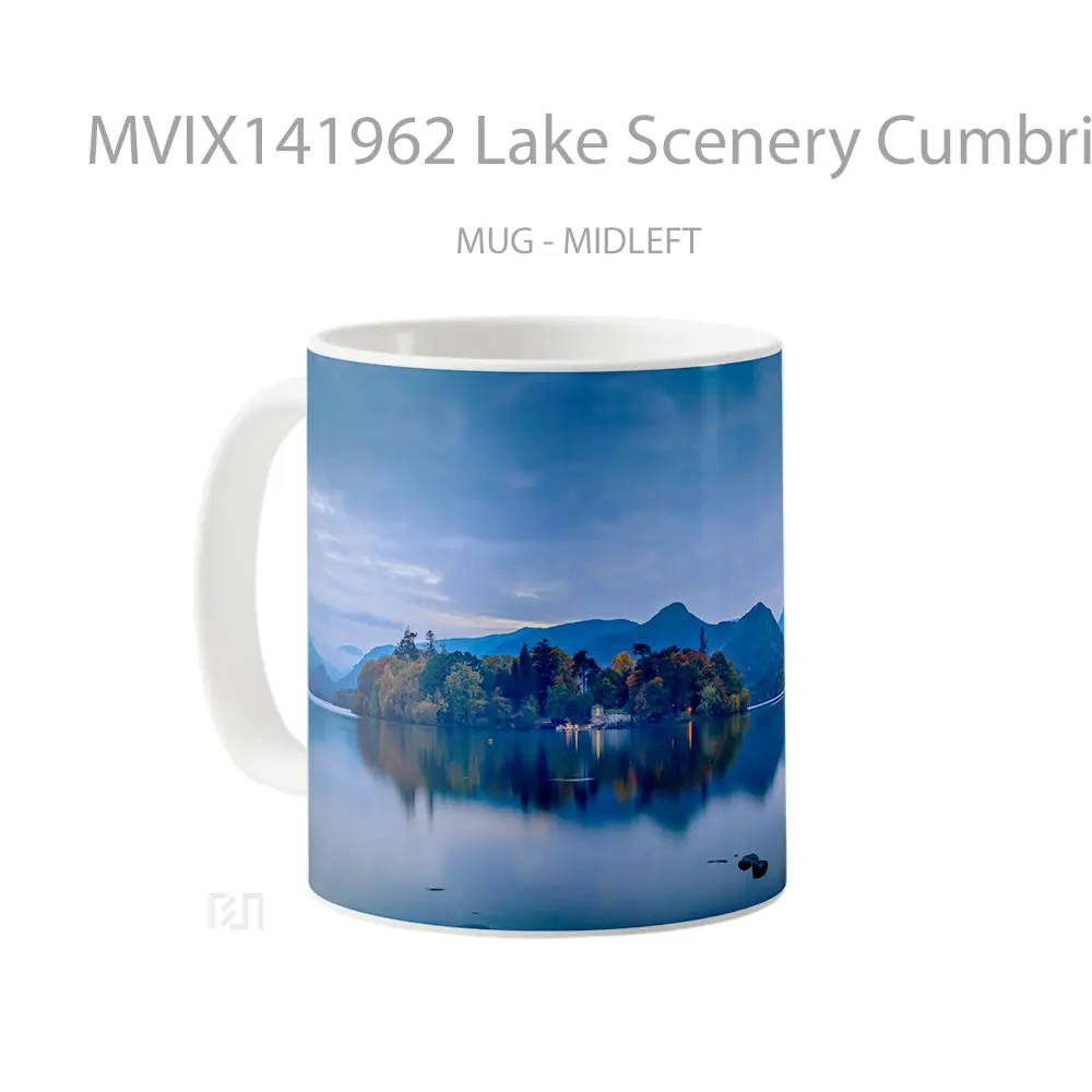 Mug Lake Scenery Cumbria England Gelas Pemandangan Alam - All-side / Desain