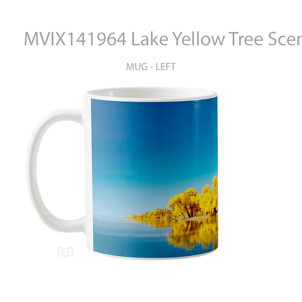 Mug Lake Yellow Tree Scenery Huawei Mate Background Gelas Pemandangan Alam - All-side / Desain