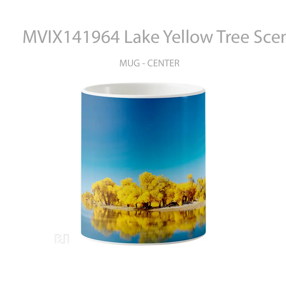 Mug Lake Yellow Tree Scenery Huawei Mate Background Gelas Pemandangan Alam