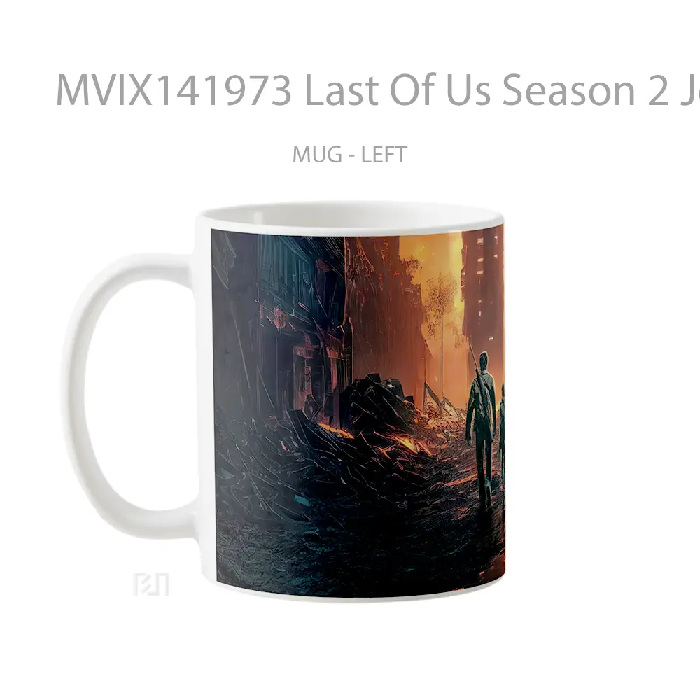 Mug Last Of Us Season 2 Joel Ellie Gelas Pemandangan Alam - All-side / Desain