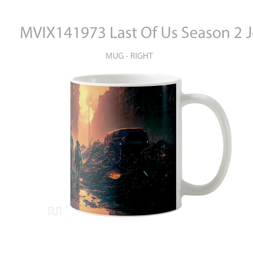 Mug Last Of Us Season 2 Joel Ellie Gelas Pemandangan Alam - All-side / Desain