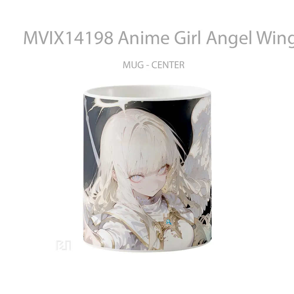 Mug Anime Girl Angel Wings Blonde Cangkir Anime