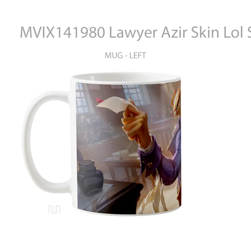 Mug Lawyer Azir Skin Lol Splash Art Cangkir Gamer - All-side / Desain