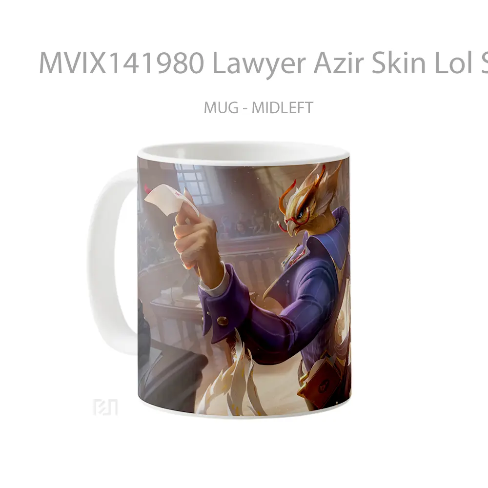 Mug Lawyer Azir Skin Lol Splash Art Cangkir Gamer - All-side / Desain