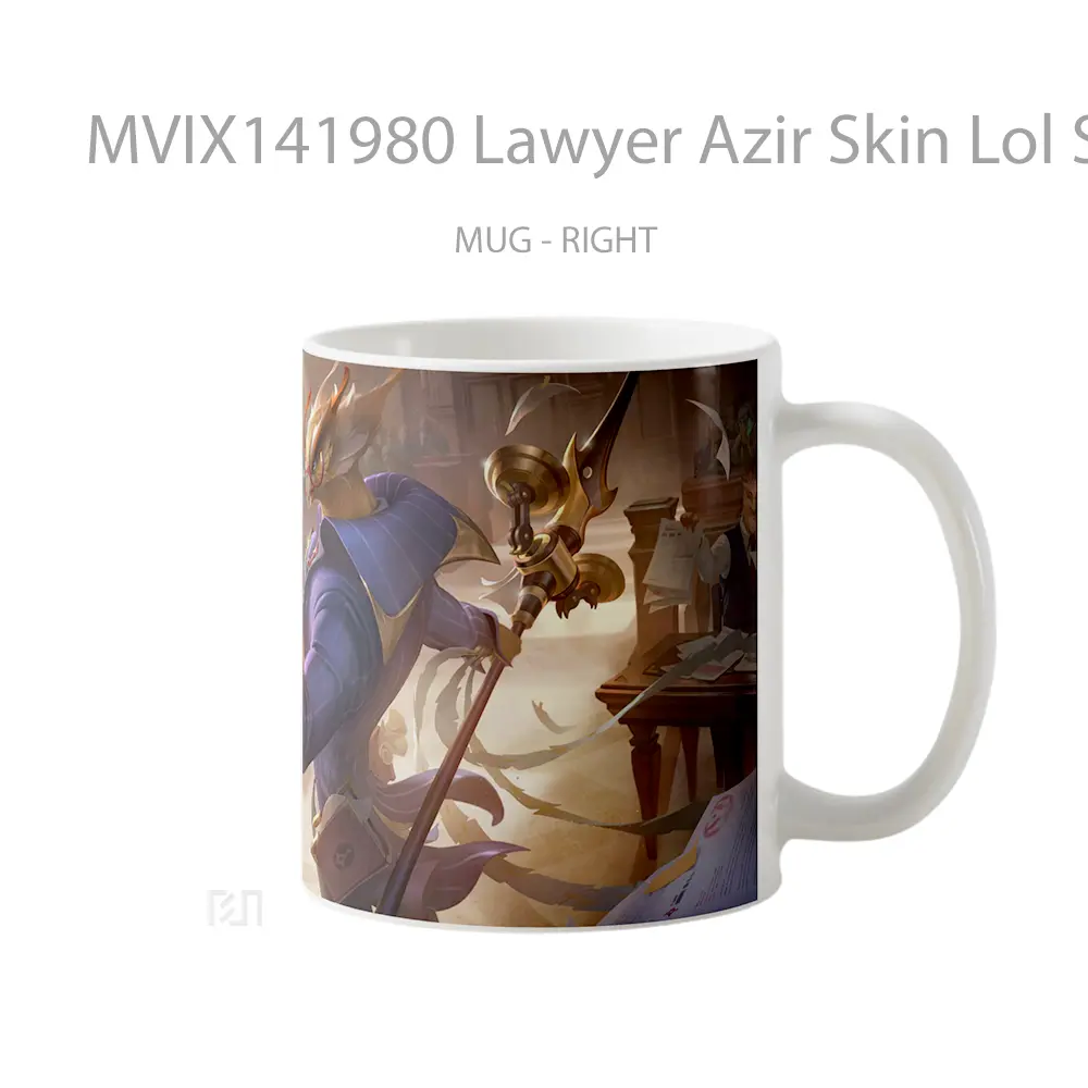 Mug Lawyer Azir Skin Lol Splash Art Cangkir Gamer - All-side / Desain