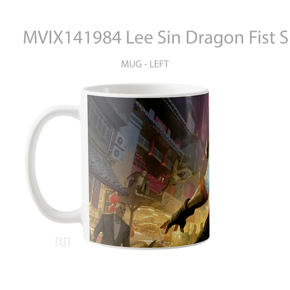 Mug Lee Sin Dragon Fist Skin Lol Wild Rift Splash Art Cangkir Gamer - All-side / Desain