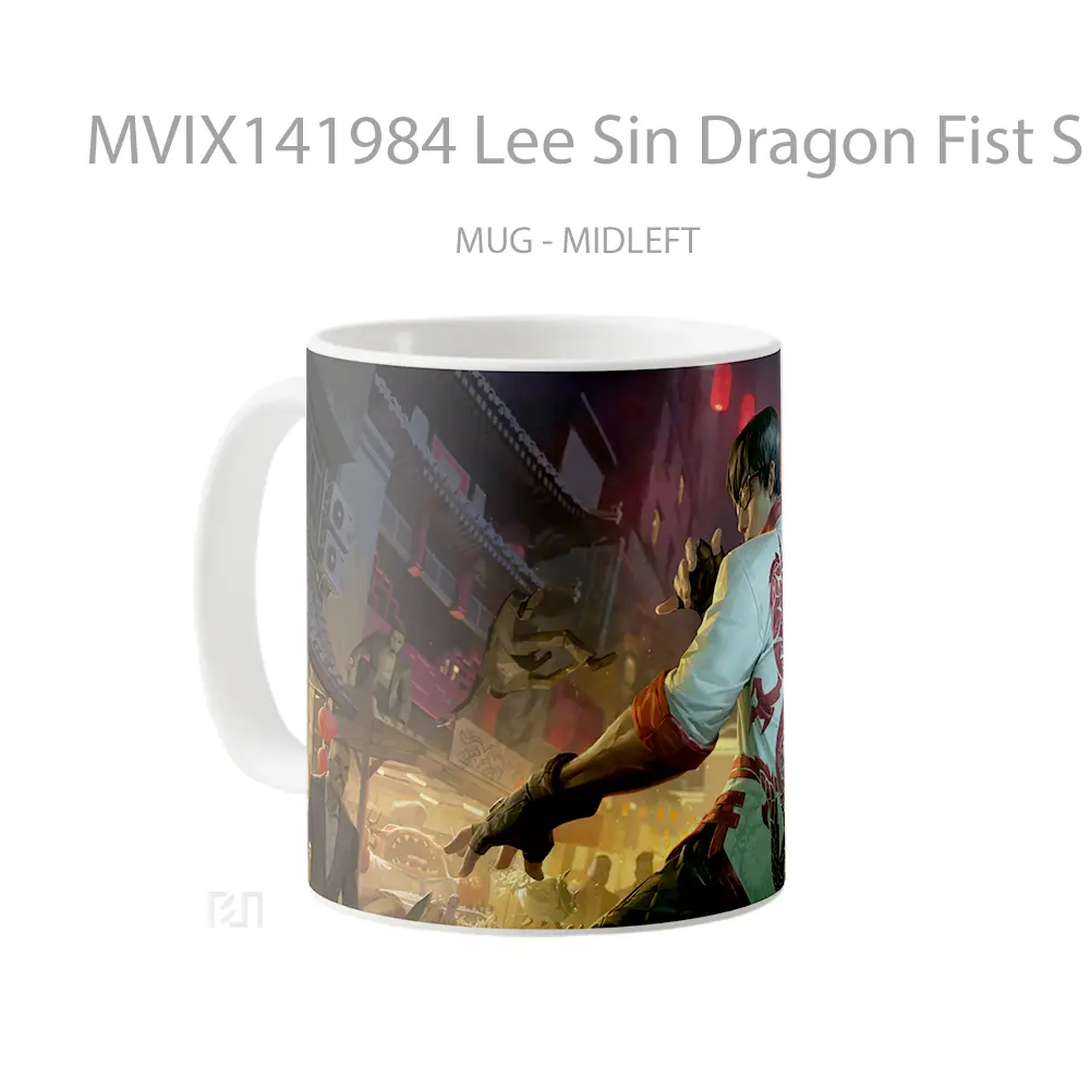 Mug Lee Sin Dragon Fist Skin Lol Wild Rift Splash Art Cangkir Gamer - All-side / Desain