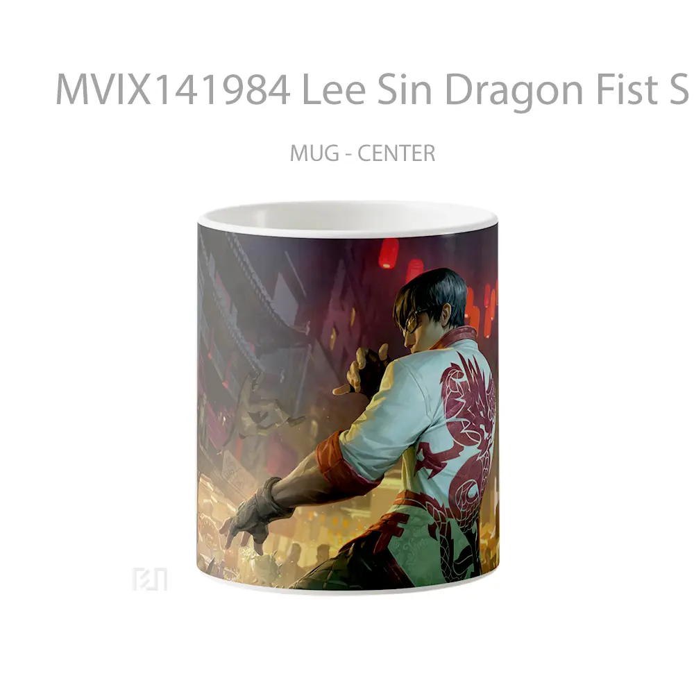 Mug Lee Sin Dragon Fist Skin Lol Wild Rift Splash Art Cangkir Gamer