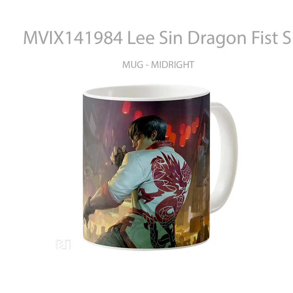 Mug Lee Sin Dragon Fist Skin Lol Wild Rift Splash Art Cangkir Gamer - All-side / Desain