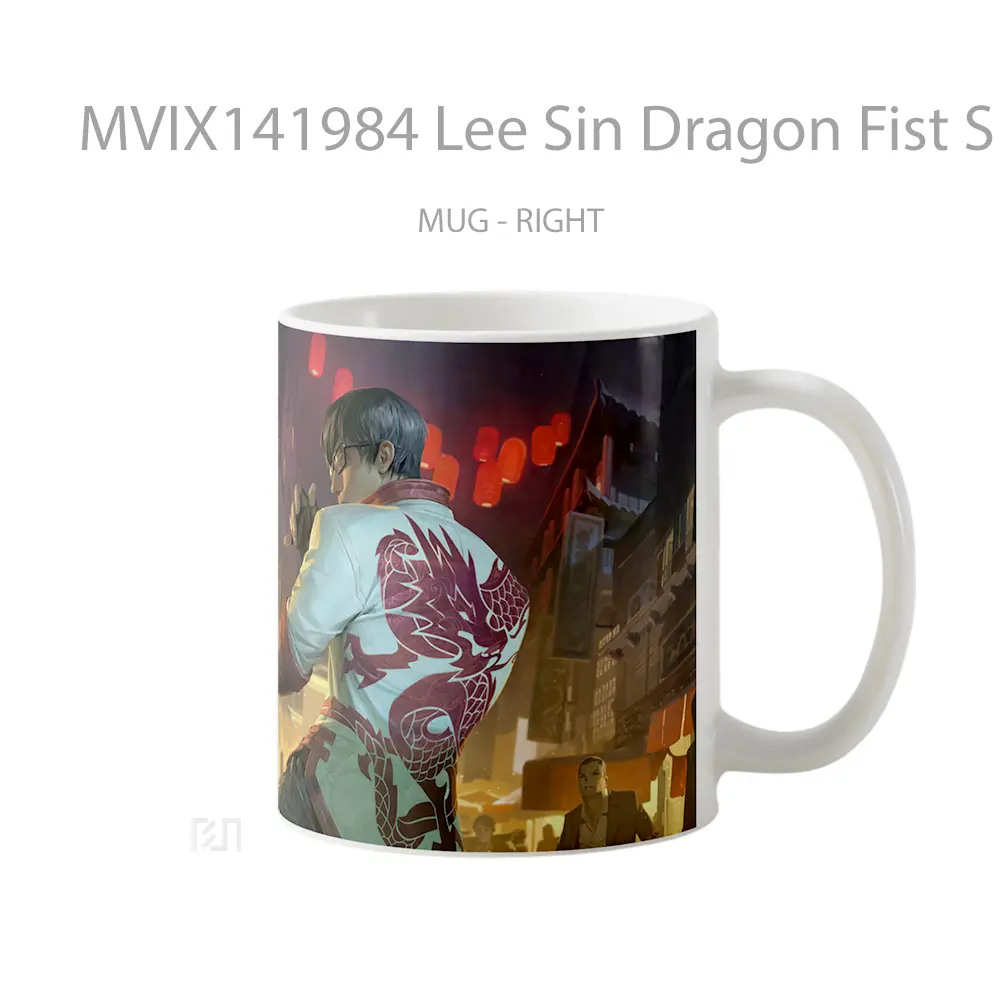 Mug Lee Sin Dragon Fist Skin Lol Wild Rift Splash Art Cangkir Gamer - All-side / Desain