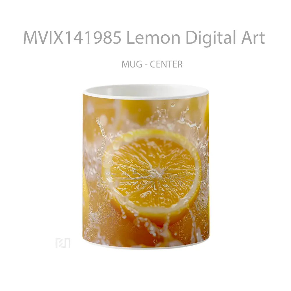 Mug Lemon Digital Art Gelas Keramik Unik