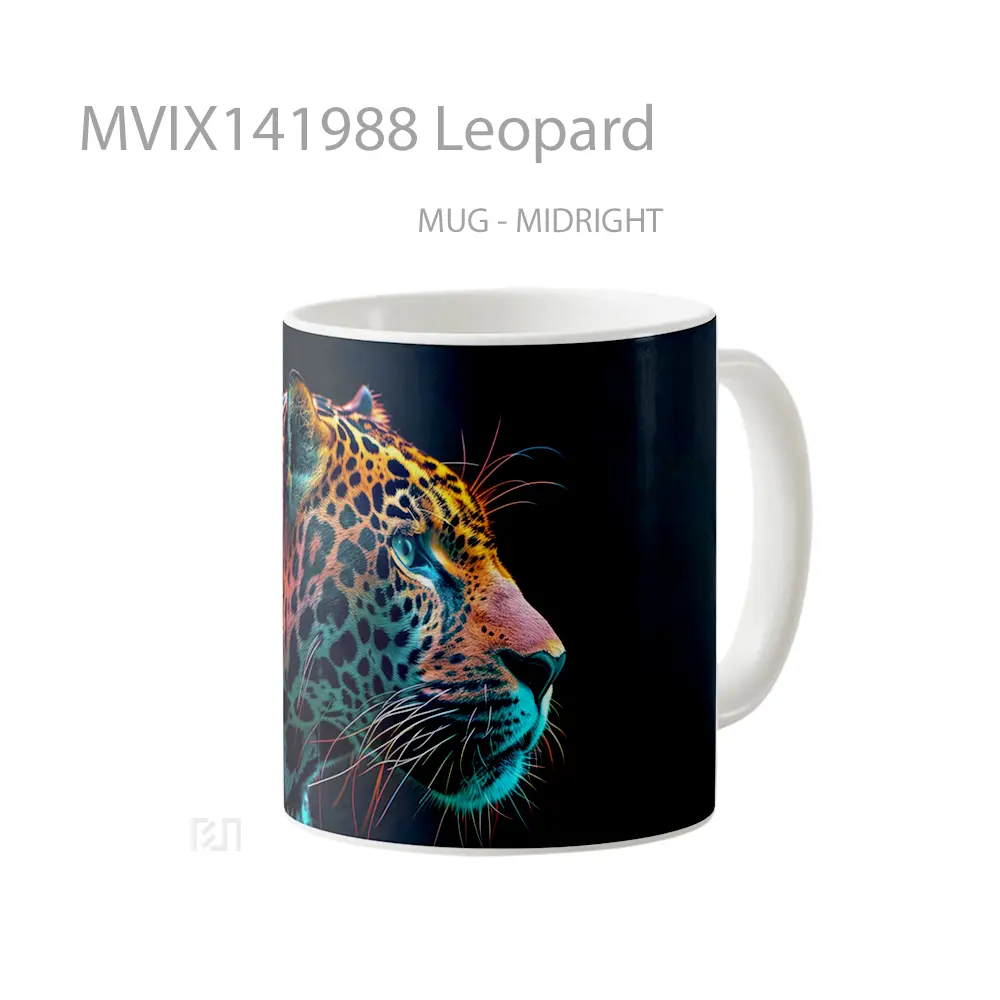 Mug Leopard Gelas Keramik Unik - All-side / Desain