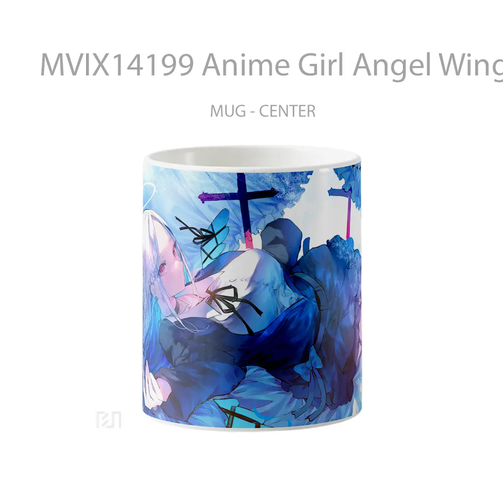 Mug Anime Girl Angel Wings Halo Cangkir Anime
