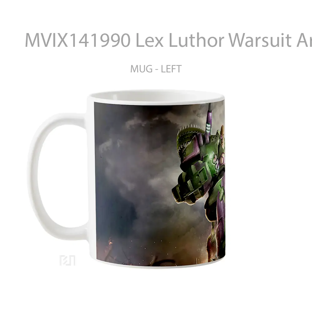 Mug Lex Luthor Warsuit Armor Gelas Superhero - All-side / Desain