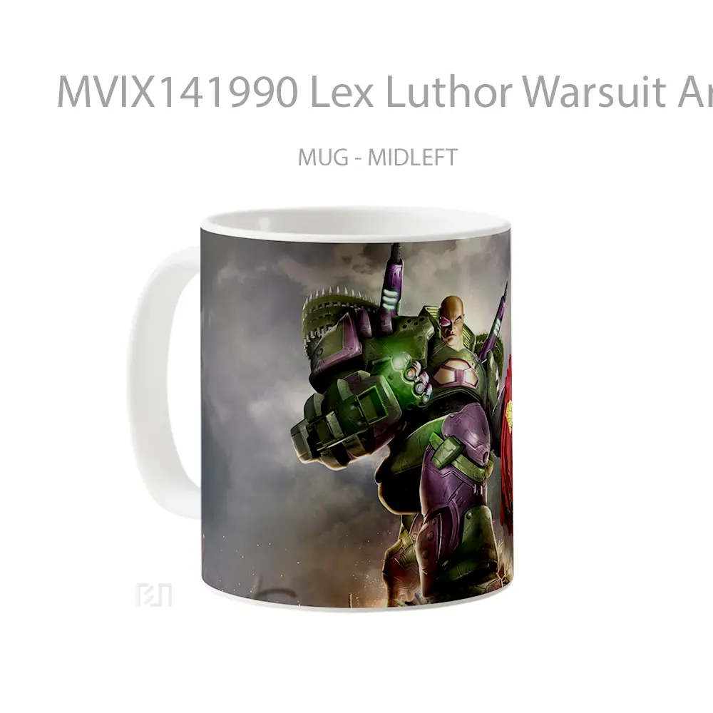 Mug Lex Luthor Warsuit Armor Gelas Superhero - All-side / Desain