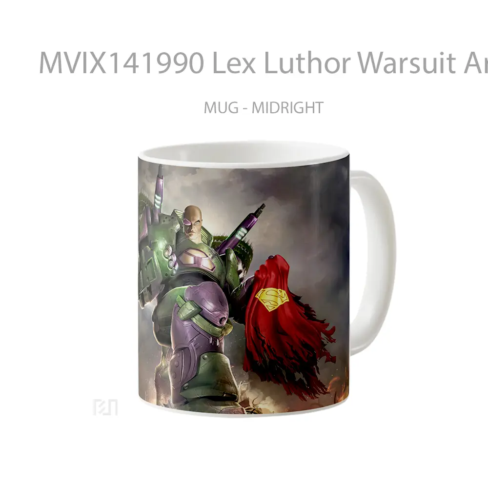 Mug Lex Luthor Warsuit Armor Gelas Superhero - All-side / Desain