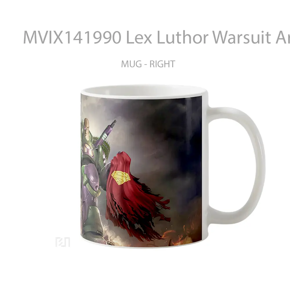 Mug Lex Luthor Warsuit Armor Gelas Superhero - All-side / Desain