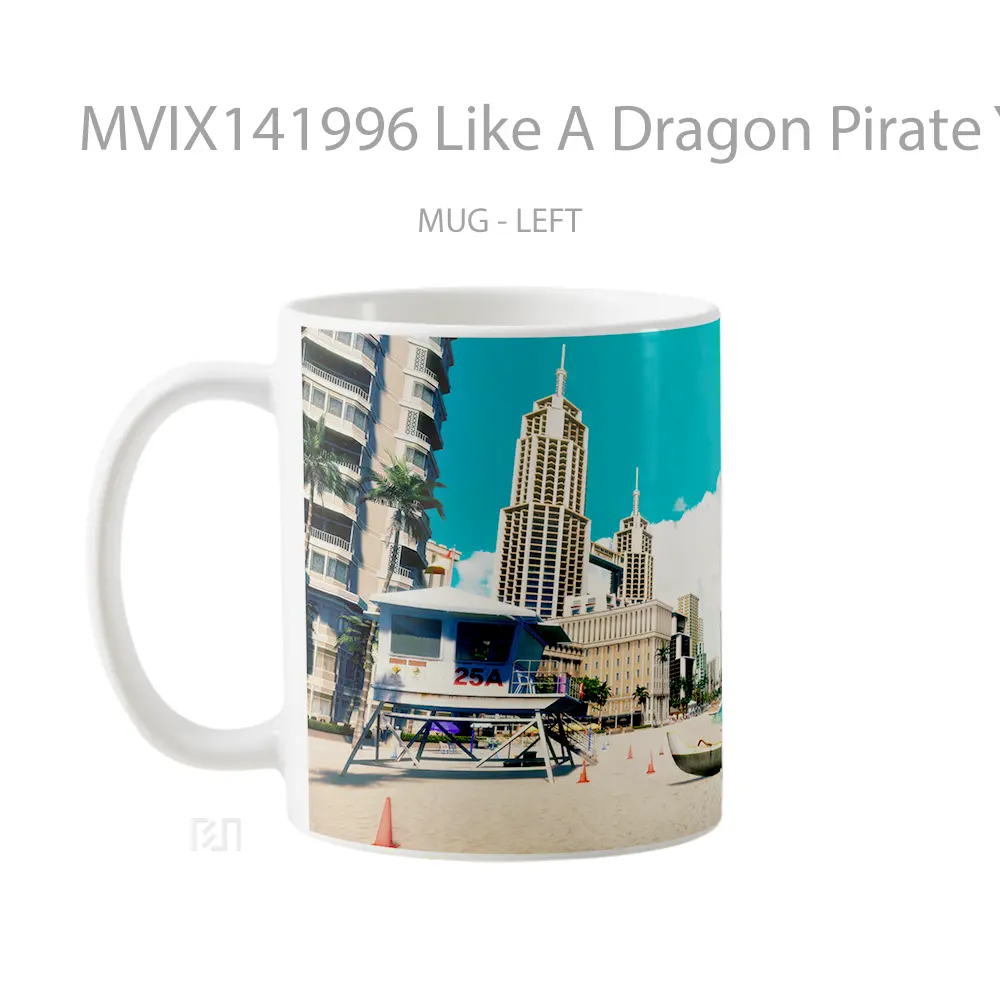 Mug Like A Dragon Pirate Yakuza In Hawaii Beach Gelas Pemandangan Alam - All-side / Desain