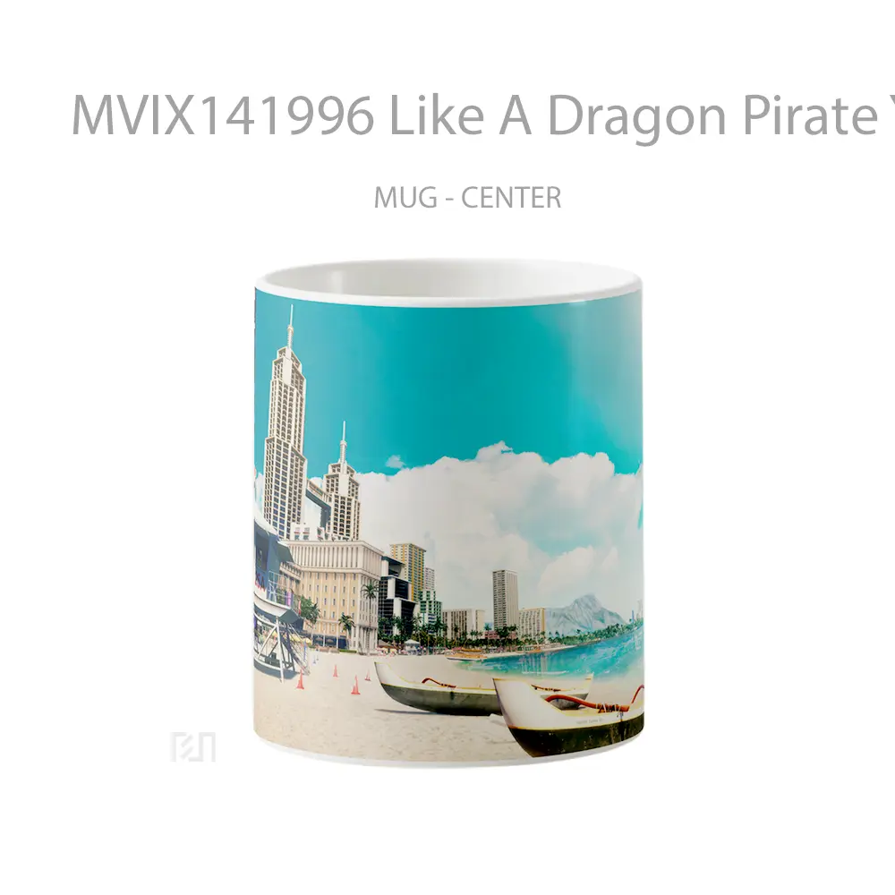 Mug Like A Dragon Pirate Yakuza In Hawaii Beach Gelas Pemandangan Alam