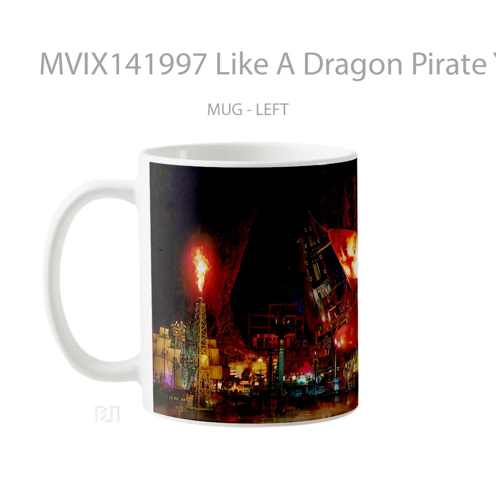 Mug Like A Dragon Pirate Yakuza In Hawaii Game Cangkir Gamer - All-side / Desain