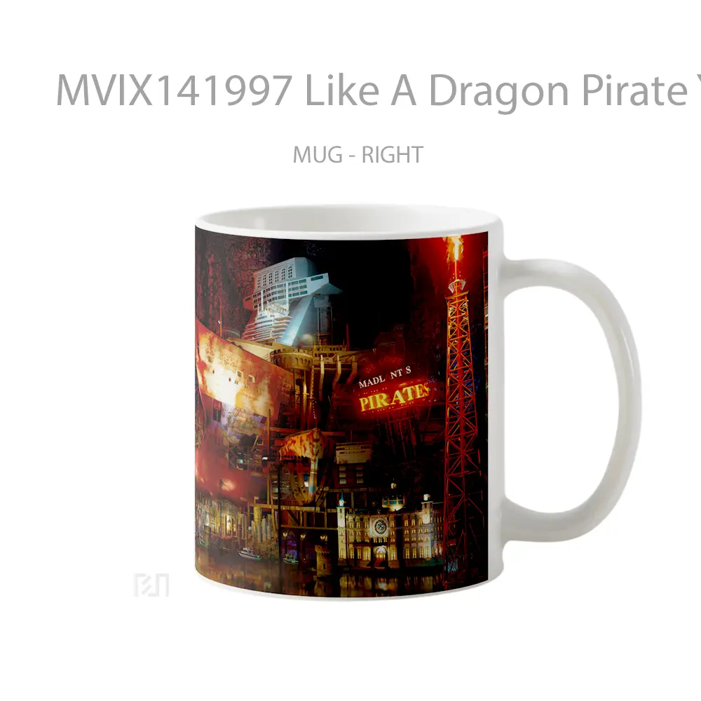 Mug Like A Dragon Pirate Yakuza In Hawaii Game Cangkir Gamer - All-side / Desain