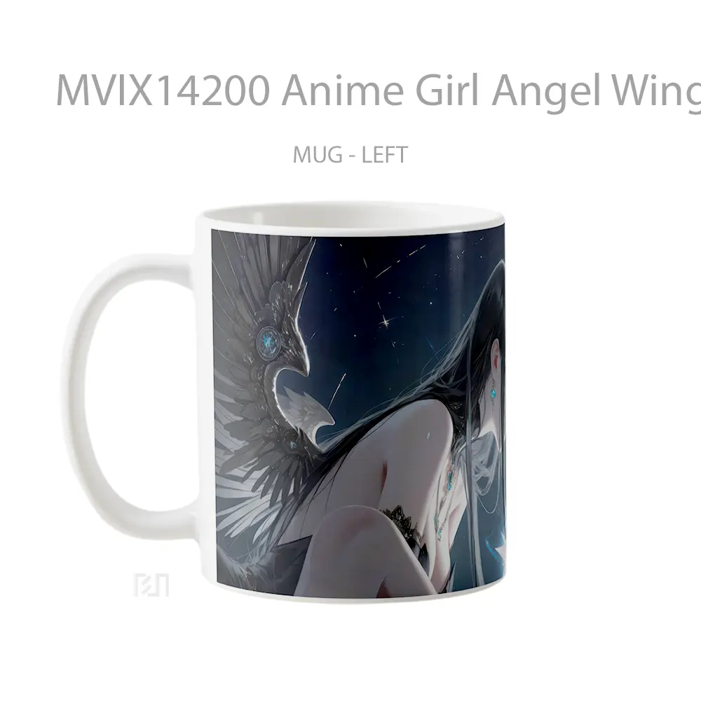 Mug Anime Girl Angel Wings Cangkir Anime - All-side / Desain