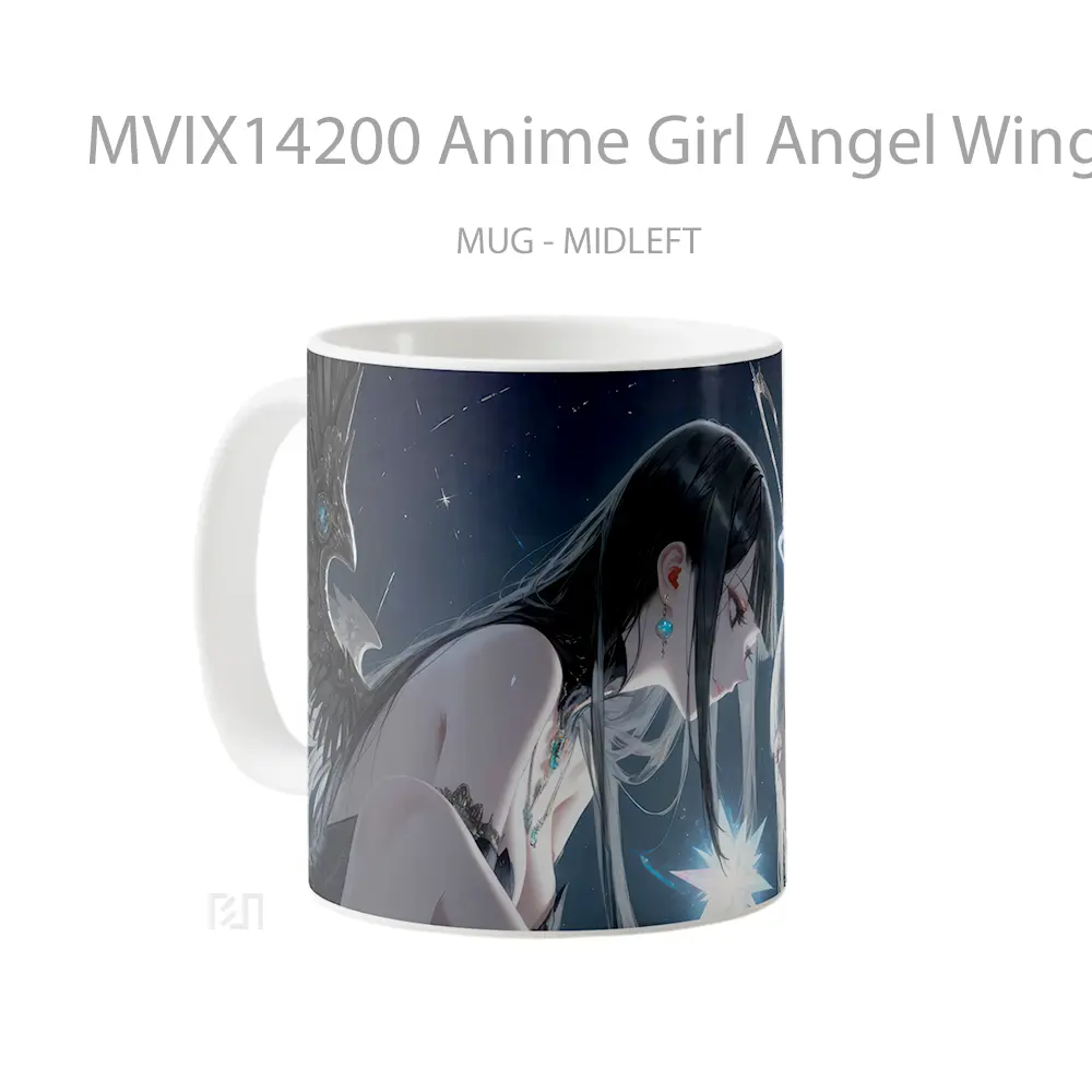 Mug Anime Girl Angel Wings Cangkir Anime - All-side / Desain